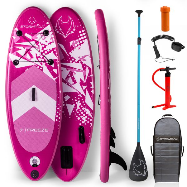 Freeze Kids Stand Up Paddle Board Kit - Pink- 7'